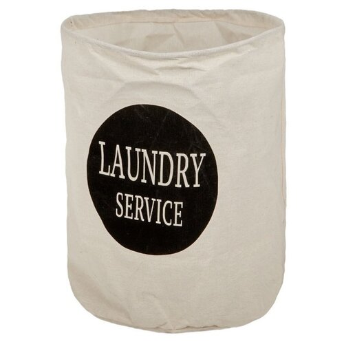 фото Корзина для белья в ванную с надписью "service laundry", 40х50 см kilux