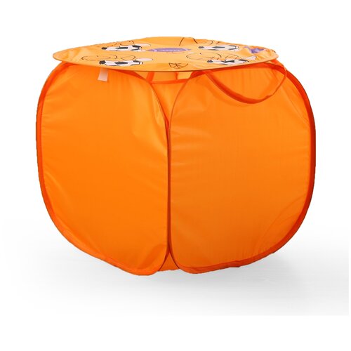 фото Корзина для игрушек «баскетбол» с ручками и крышкой, цвет оранжевый сима-ленд