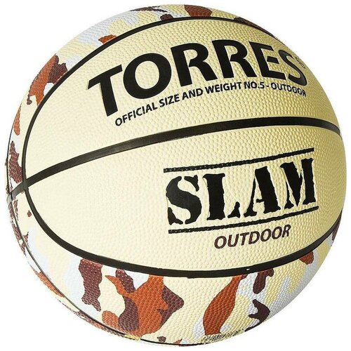 фото Мяч баскетбольный torres slam, хаки цвет, 5 размер