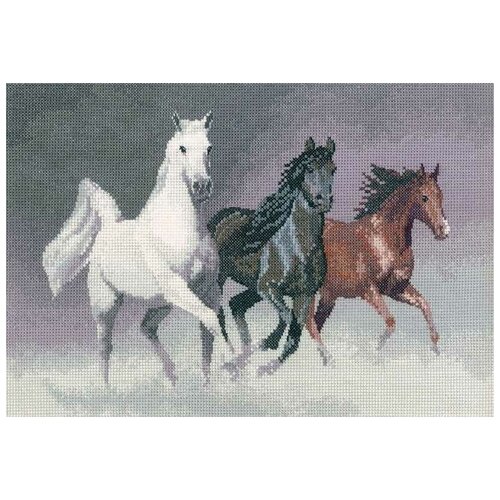 фото Heritage набор для вышивания дикие кони, 32 х 22 см, pgwh1022e