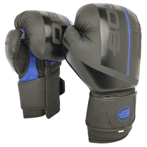 фото Перчатки боксёрские boybo b-series bbg400, флекс, цвет чёрный/синий, 8 oz