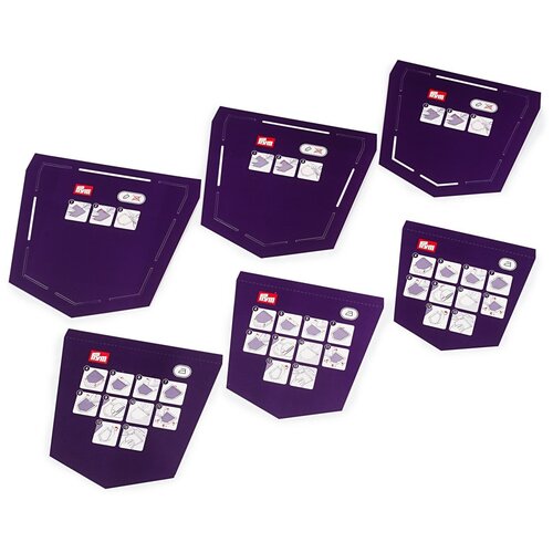 фото Prym набор шаблонов для маркировки и глажки карманов брюк, 6 шт. фиолетовый
