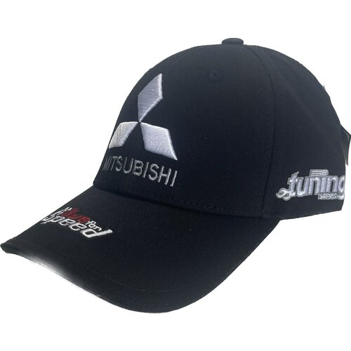 фото Бейсболка бини mitsubishi бейсболка митсубиси кепка mitsubishi, размер 55-58, черный