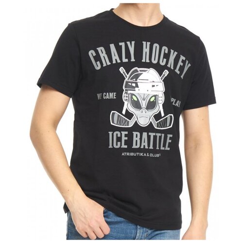 фото Футболка atributika & club crazy hockey 138320(xl / черный/xl)