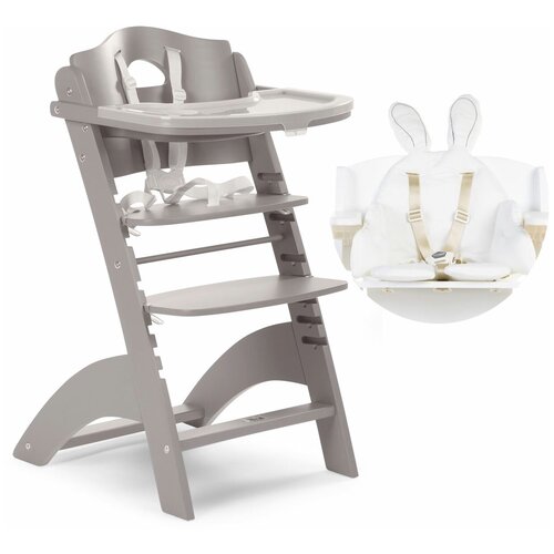 фото Стульчик для кормления childhome lambda 2 stone grey с подушкой rabbit white