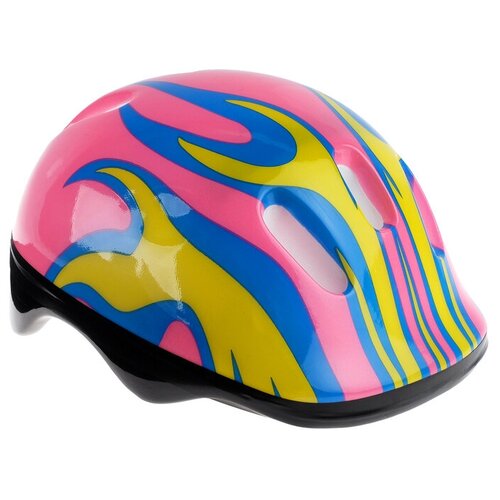 фото Шлем защитный детский ot-h6, размер m (55-58 см), цвет розовый onlitop