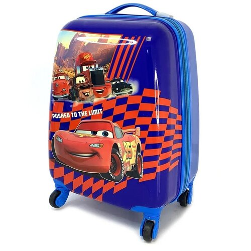 фото Чемодан детский, пластик, 46 см, 28 л синий suitcase