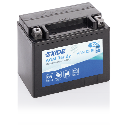 фото Аккумулятор мотоциклетный exide agm 12v 10ah agm12-10