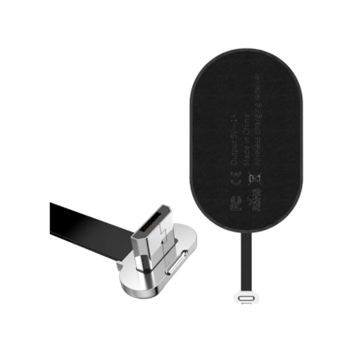 фото Ресивер беспроводной зарядки для телефона micro usb baseus microfiber - черный (wxte-c01)