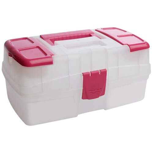 фото Branq ящик для хранения мелочей 29 х 17 х 13 см прозрачный/розовый