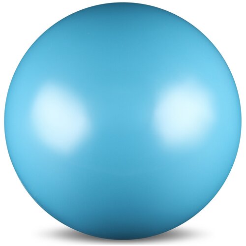 фото Мяч для художественной гимнастики силикон металлик 300 г ab2803 голубой 15 см indigo
