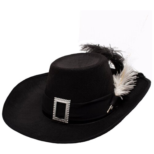 фото Черная шляпа мушкетера (6258), ⌀ 60 см. rubie's