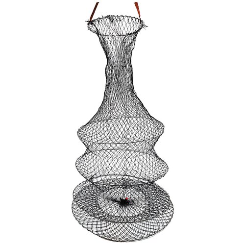 фото Садок рыболовный, складной с чехлом, d- 35 см, длина 85 см. цвет черный, капроновая нить elite life