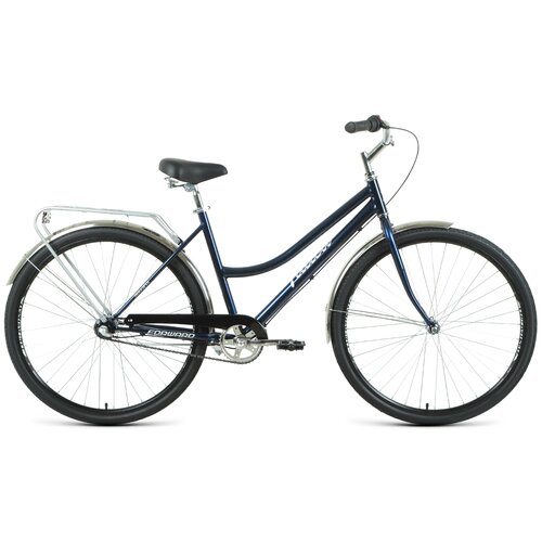 фото Городской велосипед forward talica 28 3.0 (2021) темно-синий/серебристый 19" (требует финальной сборки)