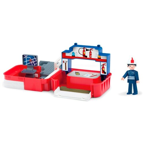 фото Игровой набор efko пожарная станция с фигуркой пожарника в чемоданчике 32218ef-ch