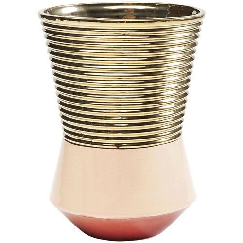 фото Kare design ваза pipe, коллекция "трубка" 16*22*16, керамика, золотой, розовый