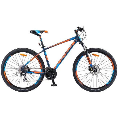 фото Велосипед stels navigator 750 d 27.5 v010 (2019) рама 19, синий/оранжевый