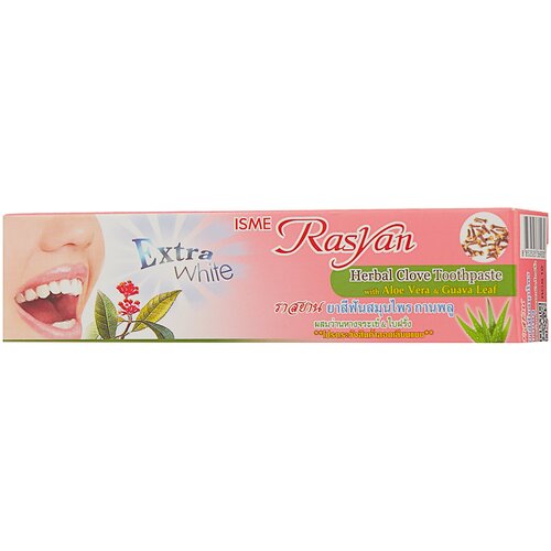 Купить Зубная паста RASYAN Травяная с гвоздикой, алоэ вера и листьями гуавы, 30 гр.