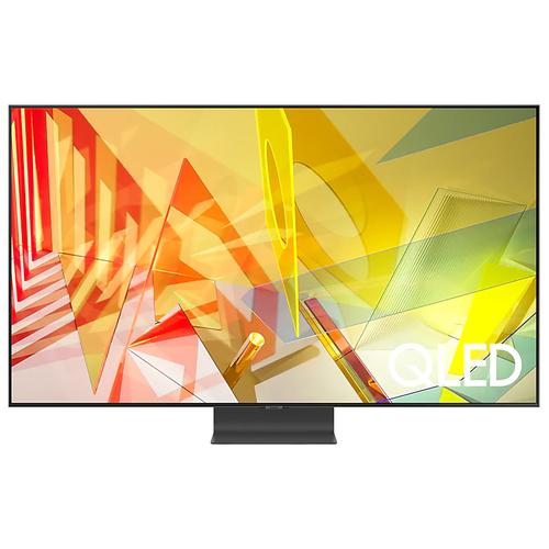 фото 85" телевизор samsung qe85q95tau qled, hdr (2020), черненое серебро