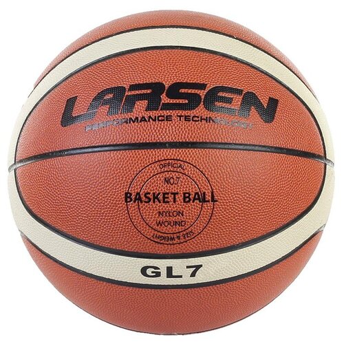 фото Баскетбольный мяч larsen pvc-gl7, р. 7 оранжевый