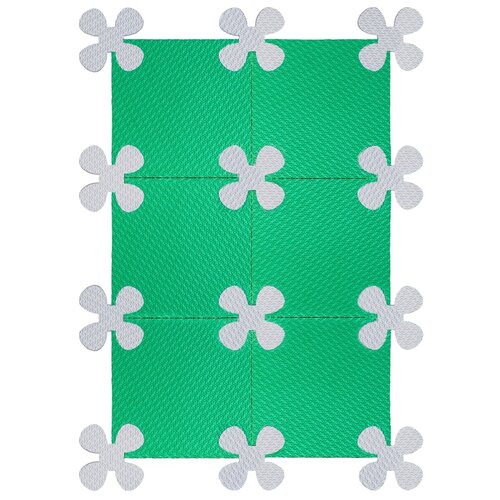 фото Коврик-пазл janett ромашки 99x66, толщина 18 мм, зеленый