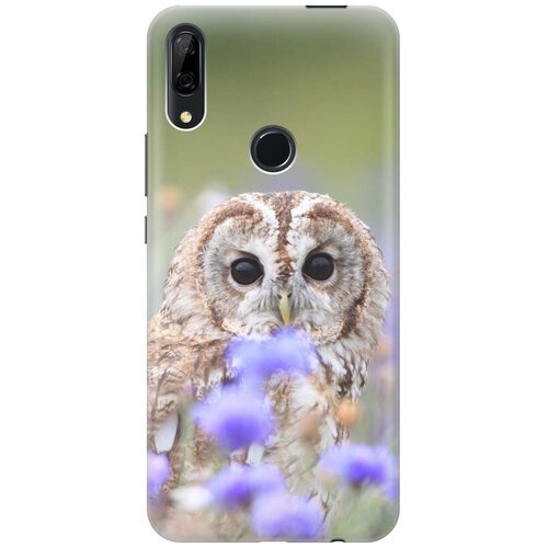 фото Ультратонкий силиконовый чехол-накладка для huawei p smart z / honor 9x с принтом "сова и васильки" gosso