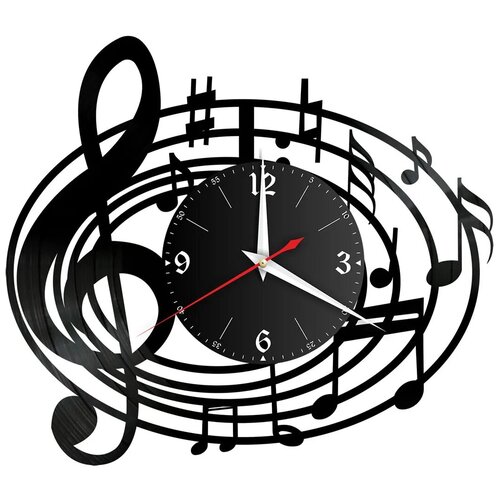 фото Redlaser часы настенные "музыка (скрипичный ключ)" из винила, №15