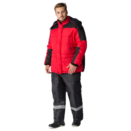фото Куртка зимняя европа (тк. дюспо), красный/черный, размер: (52-54; 170-176) факел