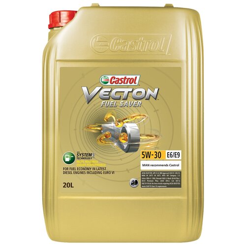 фото Синтетическое моторное масло castrol vecton fuel saver 5w-30 e6/e9, 208 л