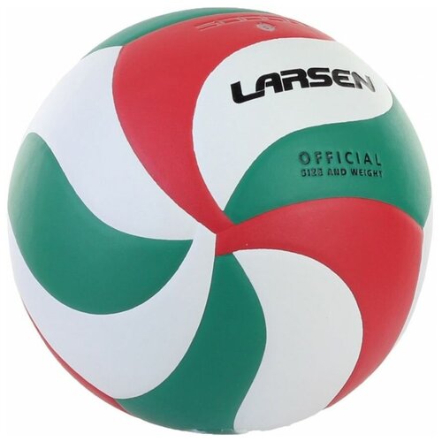 фото Волейбольный мяч larsen 5000g белый/зеленый/красный