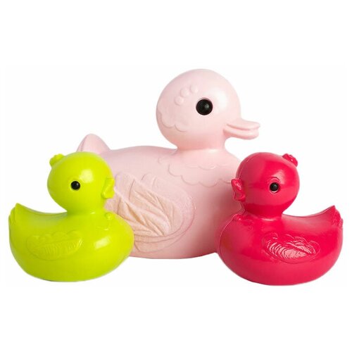 фото Набор для ванной росигрушка уточка и утята (9258) розовый/зеленый