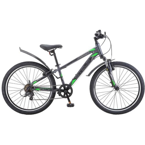 фото Велосипед подростковый горный stels navigator 24" 400 v f020 рама 12" серо-зеленый