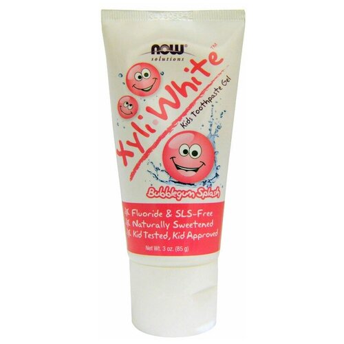 фото Now kid's xyliwhite™ bubblegum toothpaste (85 г) детская зубная гель-паста со вкусом жевательной резинки