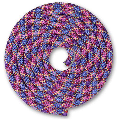 фото Скакалка для художественной гимнастики утяжеленная 180 г indigo мультицвет №4, sm-360, фиолетово-зелено-желто-красно-розово-голубо-синий, 3 м