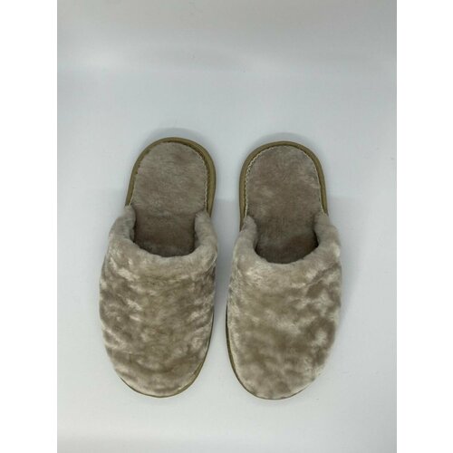 фото Тапочки original fur company, размер 31, бежевый