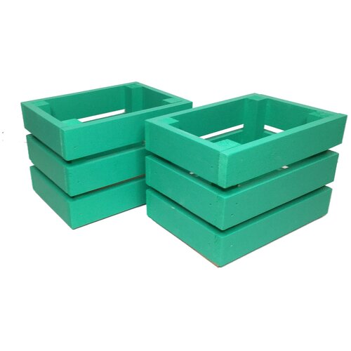 фото Набор ящиков для цветов. ящик для флористических композиций. ящики для хранения. зеленый glwood