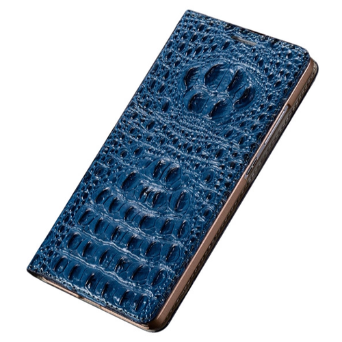 фото Чехол-книжка mypads premium для xiaomi mi 10 lite 5g из натуральной кожи с объёмным 3d рельефом спинки кожи крокодила роскошный эксклюзивный синий