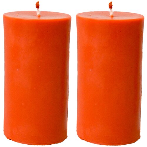 фото Набор свечей "столбики" оранжевые ( 2шт) душевно с алтая