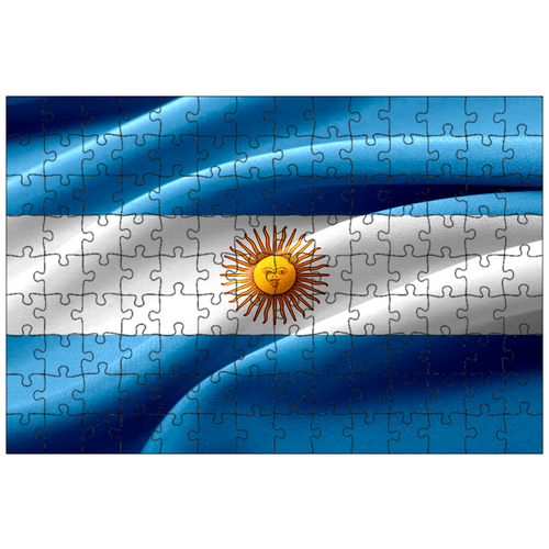фото Магнитный пазл 27x18см."аргентина, флаги, аргентинский флаг" на холодильник lotsprints