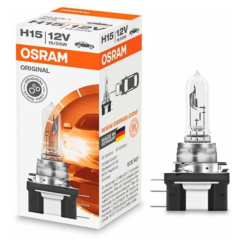 фото Лампа галогенная osram original line h15 12v 55/15w pgj23t-1, 1 шт.