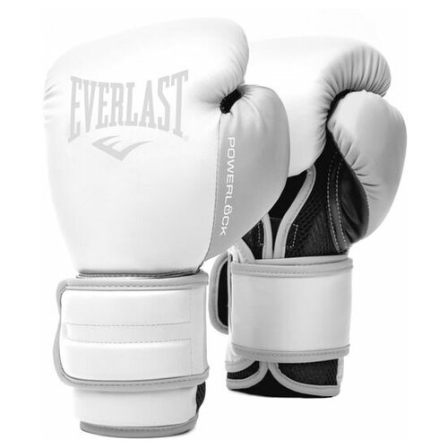 фото Перчатки тренировочные everlast powerlock pu 2 12oz бел.