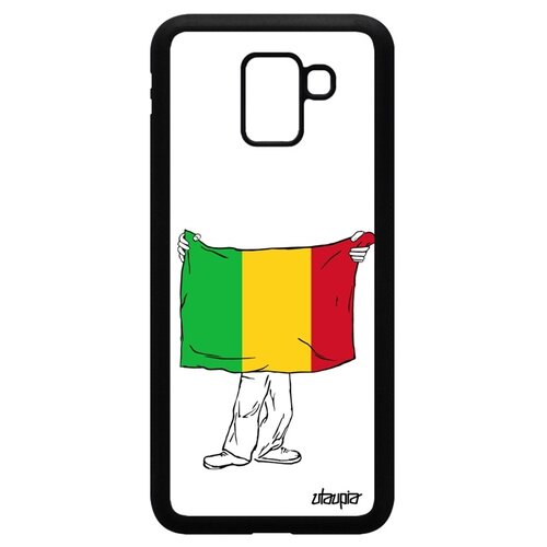 фото Чехол на смартфон galaxy j6 2018, "флаг мали с руками" путешествие государственный utaupia