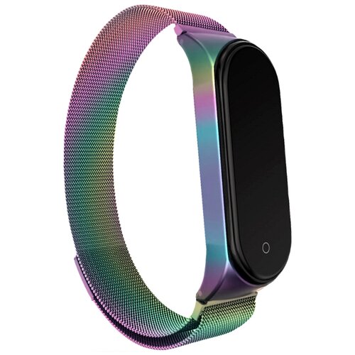 фото Металлический ремешок для фитнес трекера xiaomi mi band 3 и mi band 4 / браслет миланская петля для сяоми ми бэнд 3 и ми бэнд 4 (18,5 см) / премиум браслет (перламутровый) сotetci