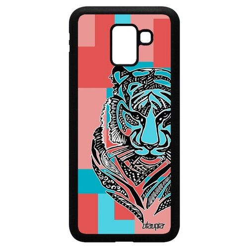 фото Противоударный чехол на смартфон // galaxy j6 2018 // "тигр" африка охота, utaupia, цветной
