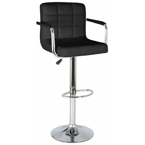 фото Барный стул крюгер арм wx-2318c черный эколайн