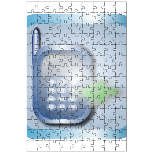 фото Магнитный пазл 27x18см."телефон, оратор, клетка" на холодильник lotsprints