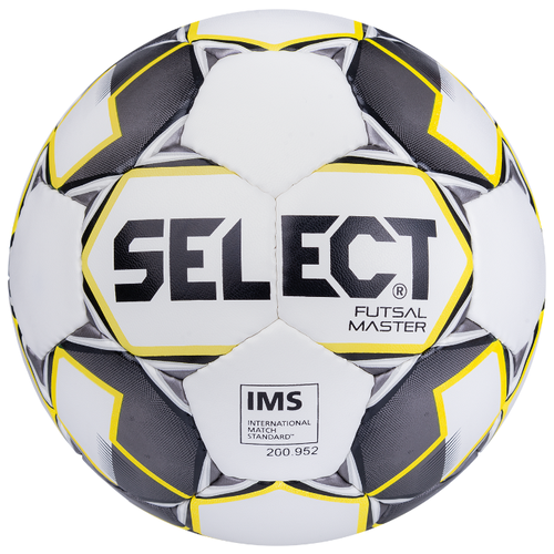 фото Футбольный мяч select futsal master 852508 белый/черный/желтый 4