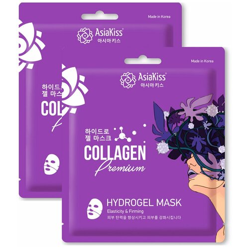 фото Гидрогелевая маска с экстрактом коллагена, 20г набор-2шт./asiakiss collagen hydrogel mask