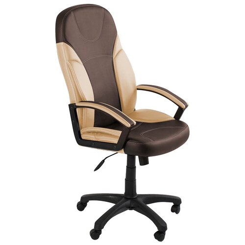 фото Компьютерное кресло tetchair твистер, обивка: искусственная кожа, цвет: коричневый/бежевый