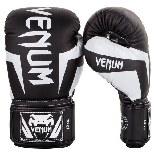 фото Перчатки боксерские venum elite black/white 10 унций